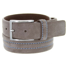 Men's leisure grey stitching suede belts